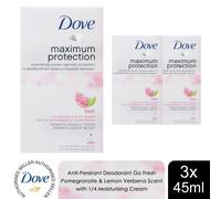 Dove Maximum Protection Go Fresh Pomegranate & Lemon Verbena Anti-Perspirant Deodorant Cream 45ml