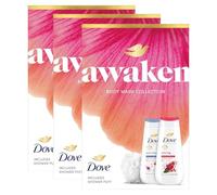 Dove Awaken Duo Advance Bodywash Gift Set for Women with Revive & Anti Stress 225ml Soothing And Energising Shower Gel - 3 Pack, Skin-Nourishing Formula for Daily Use, Ideal Beauty Gift Set