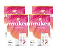 Dove Awaken Duo Advance Bodywash Gift Set for Women with Revive & Anti Stress 225ml Soothing And Energising Shower Gel - 4 Pack, Skin-Nourishing Formula for Daily Use, Ideal Beauty Gift Set