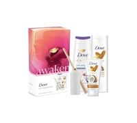 Dove Awaken Gift Collection with Anti-Stress Body Wash 225 ml, Restoring Care Body Lotion 250 ml and Restoring Care Hand Cream 75 ml 3 Pcs Gift Set for Her with Reed Diffuser