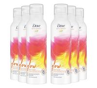 Dove Bath Therapy Glow Shower and Shave Mousse with Orange and Spiced Rhubarb Scent Vegan, Cruelty-Free Creamy Texture Body Wash Make Your Skin Soft and Re-energised 200ml, 6 Pack
