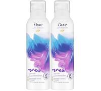 Dove Bath Therapy Renew Wild Violet & Pink Hibiscus Scent Shower Foam Shower Mousse with Pro-Peptide technology to leave your skin soft 200 ml (Pack of 2)