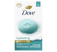 Dove Beauty Bar 6 Pack Hydrating with Glacial water & Avocado oil Cleanses & Hydrates 3.75 Oz