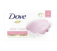 Dove Beauty Bar for Softer Skin Pink More Moisturizing Than Bar Soap 3.75 oz 4 Bars