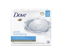Dove Beauty Bar More Moisturizing Than Bar Soap Gentle Exfoliating With Mild Cleanser For Softer And Smoother Skin 3.75 oz Pack of 14