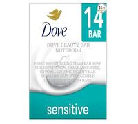Dove Beauty Bar Notebook: More Moisturizing Than Bar Soap for Softer Skin, Fragrance-Free, Hypoallergenic Beauty Bar Sensitive Skin With Gentle Cleanser 3.75 oz 14 Bars