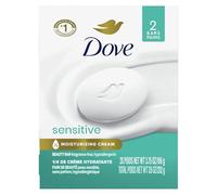 Dove Sensitive Skin Bath Bars, Unscented 2/4.25 oz (Pack of 1)