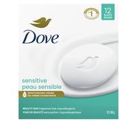 Dove Beauty Bar Soap 12 Bars Sensitive for Sensitive Skin Fragrance Free and Hypoallergenic 3.75 oz
