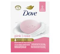 Dove Beauty Bar Soap Pink Rosa, 2 Bars for Soft, Smooth Skin, Cleans & Moisturizes 3.75 oz