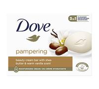 Dove Beauty Cream Bar Pampering Shea Butter Hand Soap with 1/4 Moisturising Cream for Soft and Smooth Skin Feeling 90 g