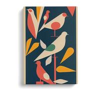 Dove Bird Abstract Vol.1 Canvas Print for Living Room Bedroom Home Office Décor, Wall Art Picture Ready to Hang, 30x20 Inch (76x50 cm)