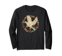 Dove Bird of Distress Peace Sign Kindness and Flower Peace Long Sleeve T-Shirt