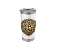 Dove Birds Medallion | Medieval Coin Style Romantic Stainless Steel Insulated Tumbler