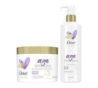 Dove Body Love Age Embrace Skincare Duo with Peptide Cleanser & Shower Butter, Daily Skincare Routine to Revitalise, Smooth & Strengthen Skin for a Youthful-Looking Appearance