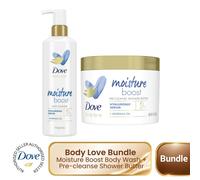 Dove Body Love Moisture Duo Hyaluronic Acid Cleanser & Moringa Shower Butter