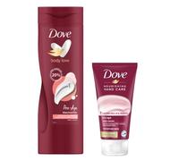 Dove Body Love Pro Age Body Lotion Improves elasticity & suppleness from 1st use & moisturiser for more elastic skin 400 ml & Dove Nourishing Hand Care Pro Age Hand Cream 75ml