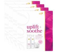 Dove Body + Mind Gift Set- 4 Pack, Serum Body Wash with Dragon Fruit and Lavender, Shower Puff Included, Skin Nourishing Self-Care Essentials, Uplifting and Calming Fragrance Duo, Daily Skincare Gift