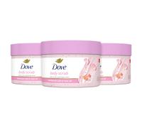 Dove Body Scrub Himalayan Salt & Rose Oil 3 Count for Visibly Silky-Smooth Nourished Skin with Moisturizing Cream 10.5 oz
