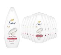Dove Body Wash 0% Sulfate SLES for Women Made with Naturally Derived Cleansers and Plant Based Moisturiseres Gently Cleanses for Softer and Smoother Skin, 225ml (12 Pack, Velvet Glow)