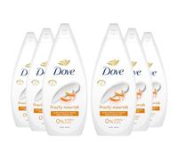Dove Body Wash 0% Sulfate SLES for Women Made with Naturally Derived Cleansers and Plant Based Moisturiseres Gently Cleanses for Softer and Smoother Skin, 720ml (Buy 6, Fruity Nourish)