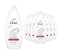 Dove Body Wash 0% Sulfate SLES for Women Made with Naturally Derived Cleansers and Plant Based Moisturiseres Gently Cleanses for Softer and Smoother Skin, 225ml (10 Pack, Velvet Glow)