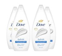 Dove Body Wash 0% Sulfate SLES for Women Made with Naturally Derived Cleansers and Plant Based Moisturiseres Gently Cleanses for Softer and Smoother Skin, 720ml (Buy 4, Hydrate)