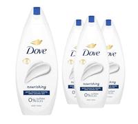 Dove Body Wash 0% Sulfate SLES for Women Made with Naturally Derived Cleansers and Plant Based Moisturiseres Gently Cleanses for Softer and Smoother Skin, 225ml (4 Pack, Hydrate)