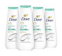 Dove Body Wash Sensitive Skin 4 Count Hypoallergenic, Paraben Free, Sulphate Free, Cruelty-Free, Moisturizing Cleanser Effectively Washes Away Bacteria While Nourishing Skin 20 oz
