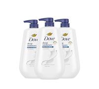 Dove Body Wash with Pump Deep Moisture 3 Count For Dry Skin Moisturizing Skin Cleanser with 24hr Renewing MicroMoisture Nourishes The Driest Skin 30.6 oz
