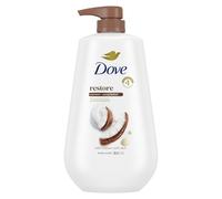 Dove Body Wash with Pump Restore Coconut & Cocoa Butter for 24hr Lotion-Soft Skin Moisturizing Skin Cleanser with No Sulfates No Parabens 30.6 Oz
