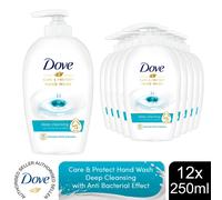 Dove Care & Protect Hand Wash Deep Cleansing with Anti-Bac Effect 250ml, 12 Pack