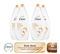 Dove Caring Bath Fruity Nourish Bath Wash 720ml With 0% Sulfate SLES 4 Pack