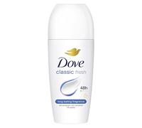 Dove Classic Women's Antiperspirant Deodorant Roll On for 48 hour protection and underarm care with ¼ moisturising cream 50 ml, Pack of 6
