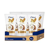Dove Coconut Oil and Almond Milk Hand Cream, 6 Pack (75ml x 6)