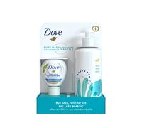 Dove Concentrate Refill and 100 percent Recycled Reusable Bottle for Instantly Soft Skin Daily Moisture Starter Kit for Lasting Nourishment Body Care