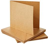 Dove Craft 10 kraft Cards and Envelopes (6 "x 6"),Acrylic, Multicolored