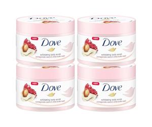 Dove Cream Shower Gel Peeling Pomegranate & Shea Butter, Pack of 4 (4 x 225 ml)