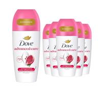 Dove Deodorant Roll On Advance Care Go Fresh Pomegranate Scent 72H Odour Protection Anti-Transpirant and Anti-Perspirant for Women with Triple Moisturising Technology 50ml, 6 Pack
