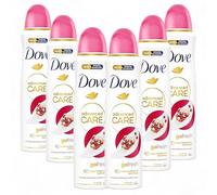 Dove Deodorant Spray Advanced Care Go Fresh Pomegranate, with moisturizing and delicate formula on the skin, alcohol free, dry skin up to 72 hours, deodorant for men and women, 6 pieces of 200 ml