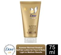 Dove Derma Spa Face Cream Summer Self Tan for Fair to Medium Skin 75ml