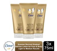 Dove Derma Spa Summer Revived Self Tan for Fair to Medium Skin 3x75ml