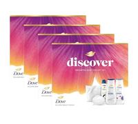 Dove Discover Selection+Beauty Gift Set with Deeply Nourishing & Anti-Stress Bodywash, Original Anti-Perspirant, and Shea Beauty Bar, 4 pack - Skincare Essentials in One Set