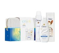 Dove Enjoy Beauty Bag Gift Set of Moisturising Skin Care Products body wash, body lotion and anti-perspirant perfect for any occasion 3 piece