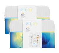 Dove Enjoy Classic Deodorant 200 ml, Restoring Care Lotion 250 ml and Hydrate Sulphate Free Bodywash 225 ml 3 Pieces Beauty Bag Gift Set for Her with Beauty Bag,2pk