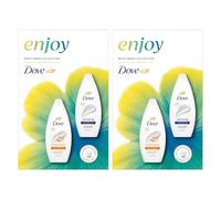 Dove Enjoy Duo Base Gift Set, 4 Pack - Gentle Body Wash & Nourishing Lotion for Women, Pampering Skincare Duo with Soft Fragrance, Ideal for Gifting, Daily Hydration & Skin Softness