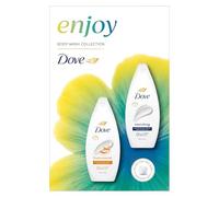 Dove Enjoy Duo Gift Set Body Wash Collection with a shower puff perfect gifts for her 2 piece