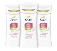 Dove Even Tone Antiperspirant Deodorant Stick Peach Blossom & Rice Milk 3 Count 2.6 oz