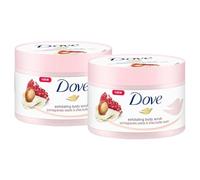 Dove Exfoliating Body Scrub Pomegranate Seeds and Shea Butter Scent 225ml (Pack of 2)