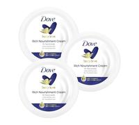Dove Face Body Hand Cream for All Skin Types, Ultra Rich Nourishment Face Body Moisturiser for Women, 48 Hour Moisturising Hand Cream, Intensive Skin Care Dry Skin, Travel Size, 3x75 ml+Cheeroo Magnet