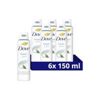 Dove Fresh with ¼ moisturising cream Anti-perspirant Deodorant Spray for 48 hours of protection 6 x 150 ml